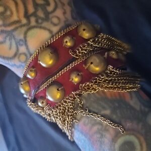 Fiona Paxton Red and Gold Chain Bracelet